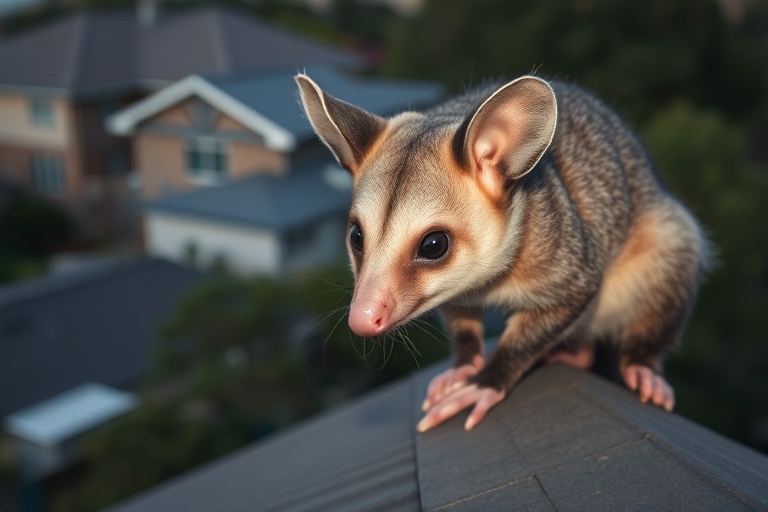 Possum in Caulfield North residential area